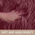 thumbnail image 3 of Unique Bargains Wool Imitation Sheepskin Rugs Faux Fur Double Heart Shaped Area Rug for Bedrooms Living Room Mats, 3 of 9