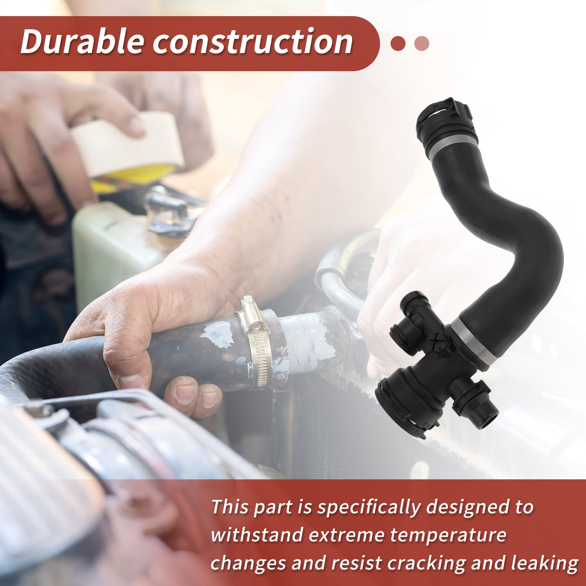 Unique Bargains HVAC Engine Upper Radiator Coolant Water Hose for BMW X3 2.5L 3.0L 2007-2010 No.11706335038 Heater Hose Radiator Hose