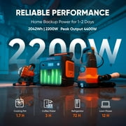 Jackery Explorer 2000 v2 2035W Continuous/2190W Peak Portable Power Station for Camping, Emergency