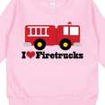thumbnail image 3 of Inktastic I Heart Firetrucks Toddler Sweatshirt, 3 of 4