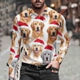 thumbnail image 1 of Seeotter Men Women Button Down Shirts Christmas Long Sleeve Funny Ugly Xmas Graphic Blouse Casual Shirts Holiday Tee, 1 of 7