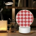thumbnail image 6 of Salouo Red Plaid Daisy for Round Acrylic Night Light - Acrylic Sheets with LED Light Lamp Base - Decorative Night Lamp for Restaurant Bar Cafe Shop Room Decoration, 6 of 9