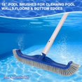 thumbnail image 6 of Pool Brush, Upgraded Pool Brushes for Cleaning Pool Walls with Curved Ends, 18" Pool Brush Head for Inground Pools, Above-Ground &Vinyl Pool, Enhanced Pool Scrub Brush Fit Standard Pool Pole, 6 of 7