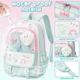 thumbnail image 6 of 4-Piece Cute Backpack Set - Waterproof Backpack with Lunch Box, Pencil Case & Headphone Bag Set, Black & White, 6 of 9