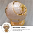 thumbnail image 4 of Cenicero con tapa abatible para el hogar, retro, lujoso y decorativo, dorado, 1 unidad, 4 of 6