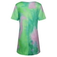 thumbnail image 5 of Pntutb Womens Clearance Plus Size Tops Tie-Dye Print Short Sleeve V-Neck Blouse Pleated Hem Shirt, 5 of 6