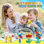 ATOPDREAM-US Magnetic Tiles Travel Set for Kids, 43 Pcs STEM Building Toys for Kids Ages 3-8, Magnet… — $16.99 (35% off)