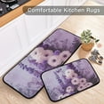 thumbnail image 5 of Purple Elegant Flowers Kitchen Mat Set of 2 Cushioned Non Slip Rugs for Bedroom Floor Runner Mats, 5 of 7