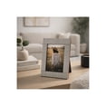 thumbnail image 2 of Decorative Picture Frames with Striped Design for Tabletop Display - Rectangular Modern Wood and Resin Photo Frame for Pictures -  Contemporary Accent with Bold Linear Detail - 8", Black & White, 2 of 10