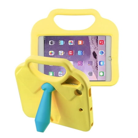 Apple iPad Mini 1 2 3 4 5 Generation Case for Kids Durable Shockproof Drop-resistant Protective Handle Bumper Stand Cover EVA Case for iPad Mini 5th Gen (2019) 4th 3rd 2nd 1st Tablet - YELLOW