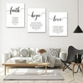 thumbnail image 4 of Bible Verses Canvas Wall Art, Faith Hope Love Wall Decor, Inspirational Christian Wall Art, Minimalist Canvas Print Artwork Framed Set for Bedroom Living Room Wall Decor (12x16 Inch x3pcs)\u2026, 4 of 6