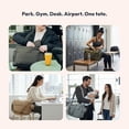 thumbnail image 5 of Babbleroo Flo Diaper Bag Gray-14-Pocket Luxury Puffer Tote with Laptop Sleeve, Changing Mat & Wet Bag for Moms & Dads, 5 of 8