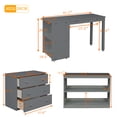 thumbnail image 5 of Bellemave Low Loft Bed with Movable Desk and Storage, Wood Twin Size Loft Bed with Drawers and Bookcase Shelf, Loft Bed with Cabinet for  Teen Bedroom（Gray), 5 of 8