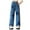 Blue, variant on Zanarzt Baggy Jeans Kids Girls Baggy Wide Leg Jeans High Waist Casual Washed Denim Pants with Star Print Blue,5-6 Years
