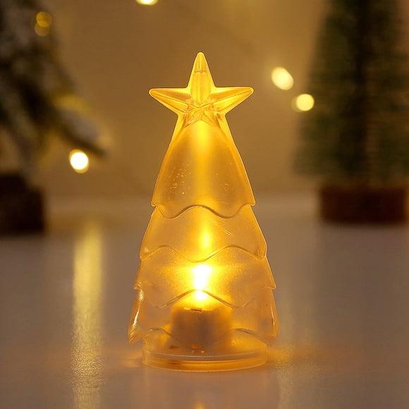 PEONAVET Christmas Tree Christmas Tree Transparent Night Light,Decorate Christmas Tree with Small Night Lights