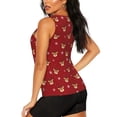 thumbnail image 3 of Lsque Reindeer Faces Festive Red Printed Workout Tank Tops for Women, Athletic Sports Tank Tops, Compression Sleeveless Dry Fit Shirts,Sleeveless Yoga Shirt-Large, 3 of 9