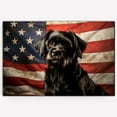 thumbnail image 2 of Lowchen Dog American Flag Canvas Poster Wall Art Dog Pictures for Wall Decor Red White Blue Flag of USA Patriotic Painting Print for Living Room Bedroom Office, 2 of 5