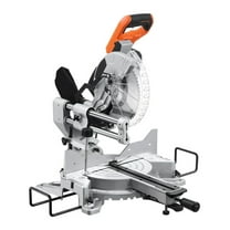 Sliding Compound Miter Saw 10-Inch, 15 Amp, Double Bevel, 60-Tooth - Corded Miter Saw for Woodworking, Precise Angle Cuts, Adjustable LED Guide