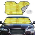 thumbnail image 2 of Balery Gold Pineapple Windshield Sun Shade, Car Front Window Sunshade Cover ,Automotive Interior Portected Blocks Uv Rays For Car Pickup Truck Suv Accessories- Small, 2 of 7