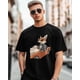 thumbnail image 1 of Mens T-Shirts,Fox Convertible Short Sleeve T Shirts for Men Crew Neck Tees,Loose Fit Casual Men's T-Shirts for Teens Boys, 1 of 8