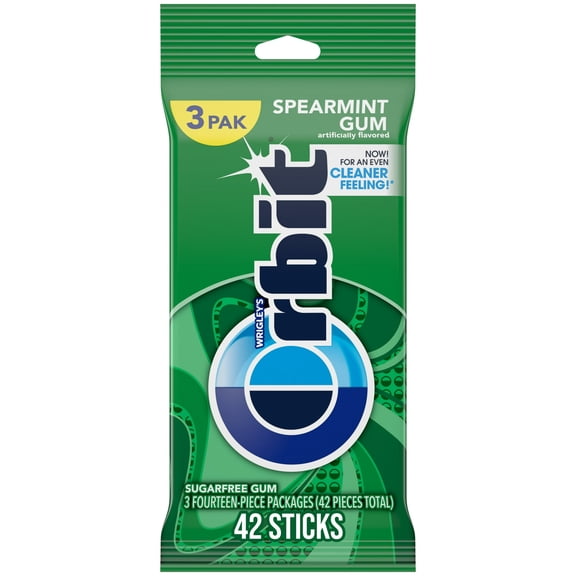 Orbit Spearmint Sugar Free Chewing Gum Travel Essentials (Pack of 2)