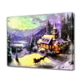 thumbnail image 1 of Póster de paseo en trineo el domingo por la noche, pintura decorativa, lienzo, arte de pared, carteles para sala de estar, pintura para dormitorio, estilo marco, 12 x 18 pulgadas (30 x 45 cm), 1 of 8