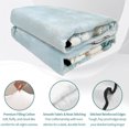 thumbnail image 4 of Twin Quilt Set 68''x86'', Blue Coastal Lightweight Summer Bedspread Coverlet Set with 2 Pillow Shams, Beach Nautical Anchor Starfish Botanical Breathable All Season Quilt Bedding for Dorm/Bedroom, 4 of 9