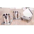 thumbnail image 1 of 4pcs / Set Car Use Slice Coasters Bebidas Frías Calientes Cup Mat Stainless Steel - Y Cuadrado, Proteja Sus Muebles De Derrames, Arañazos, Dañ BLESIY Coaster de acero inoxidable, 1 of 7