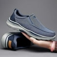 thumbnail image 5 of Men's Breathable Canvas Casual Shoes Comfortable Loafers Slip on Soft Sneakers, 5 of 10