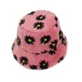 thumbnail image 4 of Pink Floral Faux Fur Bucket Hat, 4 of 4