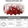 thumbnail image 6 of Christmas Round Tablecloths Xmas Deer Santa Claus 60 inch Winter Xmas Table Cloths Cover Mat Washable Table Covers Red Tablecloth Home Parties Holiday Dinner Party Dining Room Table Decor, 6 of 6