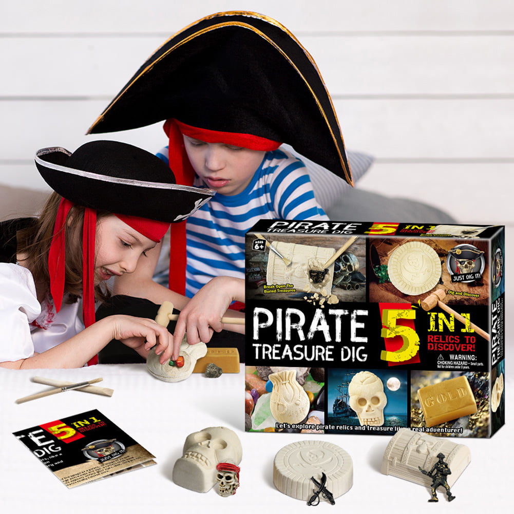 Details about    Dig Fossil DIY Kit Science Toys Pirates Archaeology Kits For Kids Gift 
