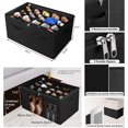 thumbnail image 3 of Organizador de zapatos para clóset, caja plegable con divisores ajustables y cubierta transparente, gabinete de almacenamiento con asas reforzadas, 3 of 4