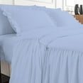 thumbnail image 5 of DNG Creations 4-Piece Long Ruffle Sheet Set 24-Inch Deep Pocket (Solid Light Blue - Full), 5 of 7