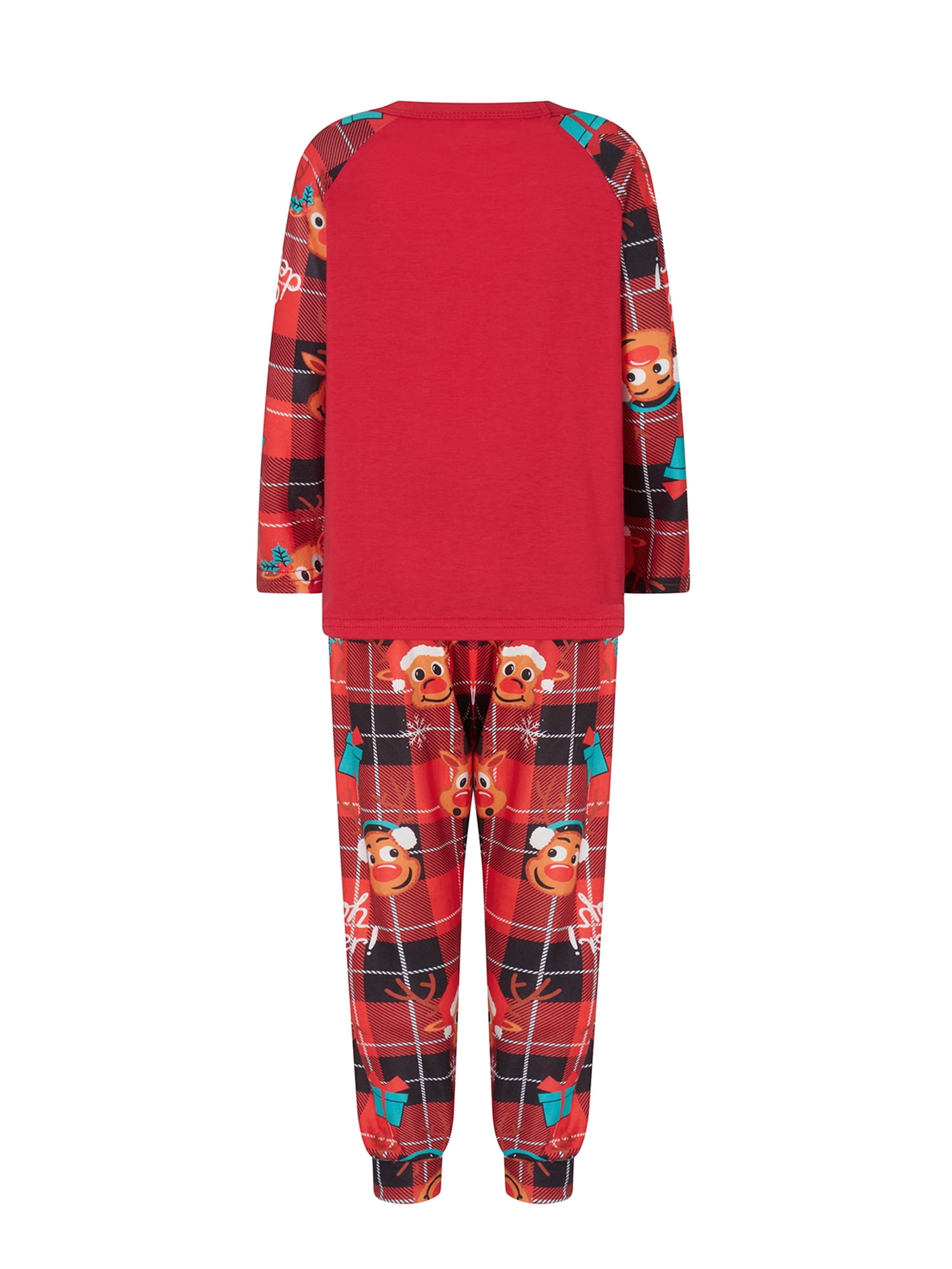 Family Christmas Sheep Pajama Set - 2-Piece Fleece Long Sleeve Pajamas