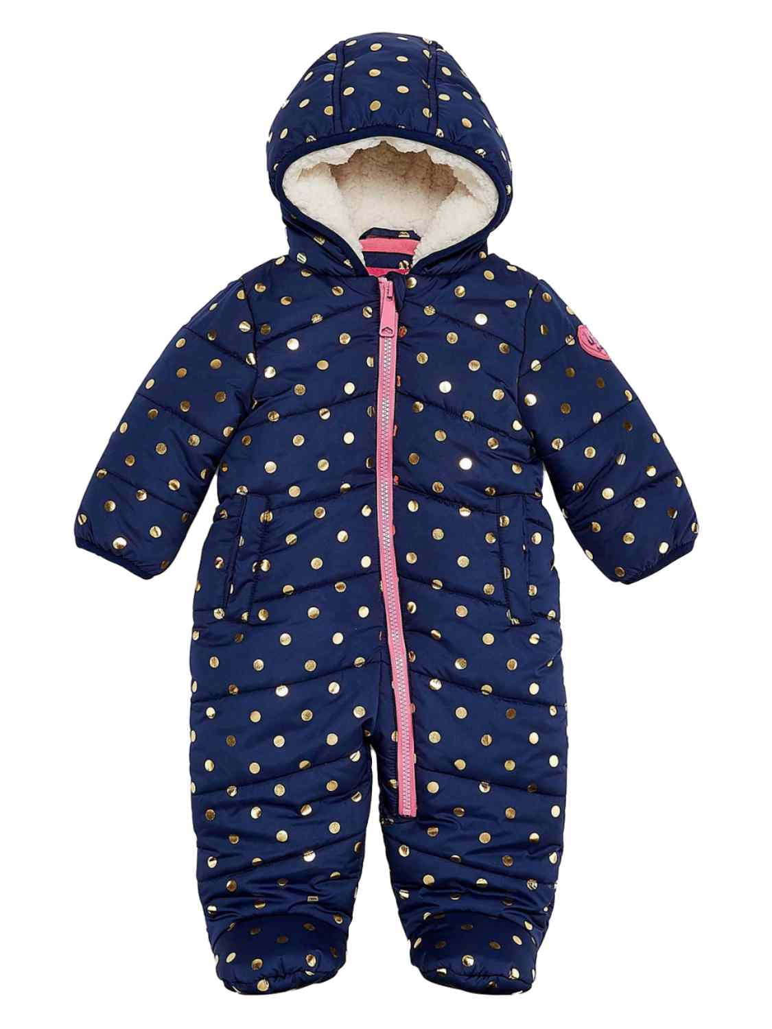Infants and Toddler Girls Jessica Simpson Baby Girls 2-Piece Snowsuit with Snow Bib Pants and Puffer Jacket