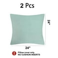 thumbnail image 4 of Unique Bargains 2Pcs Soft Viscose Velvet Decorative Throw Pillowcases 24"x24" Spa, 4 of 8