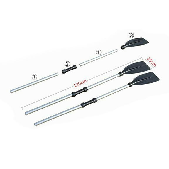 TABLZONE Inflatable Boat Paddles Adjustable Black Unsinkable Detachable Paddle for Canoeing 1Pcs