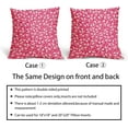 thumbnail image 5 of Hot Pink Beige Daisy Floral Pillow Covers 20X20 Inch Vintage Flowers Decorative Pillow Cases Set of 2 Preppy Block Print Linen Throw Pillows Farmhouse Decor For Couch Porch Bed Cushion Outdoor, 5 of 6