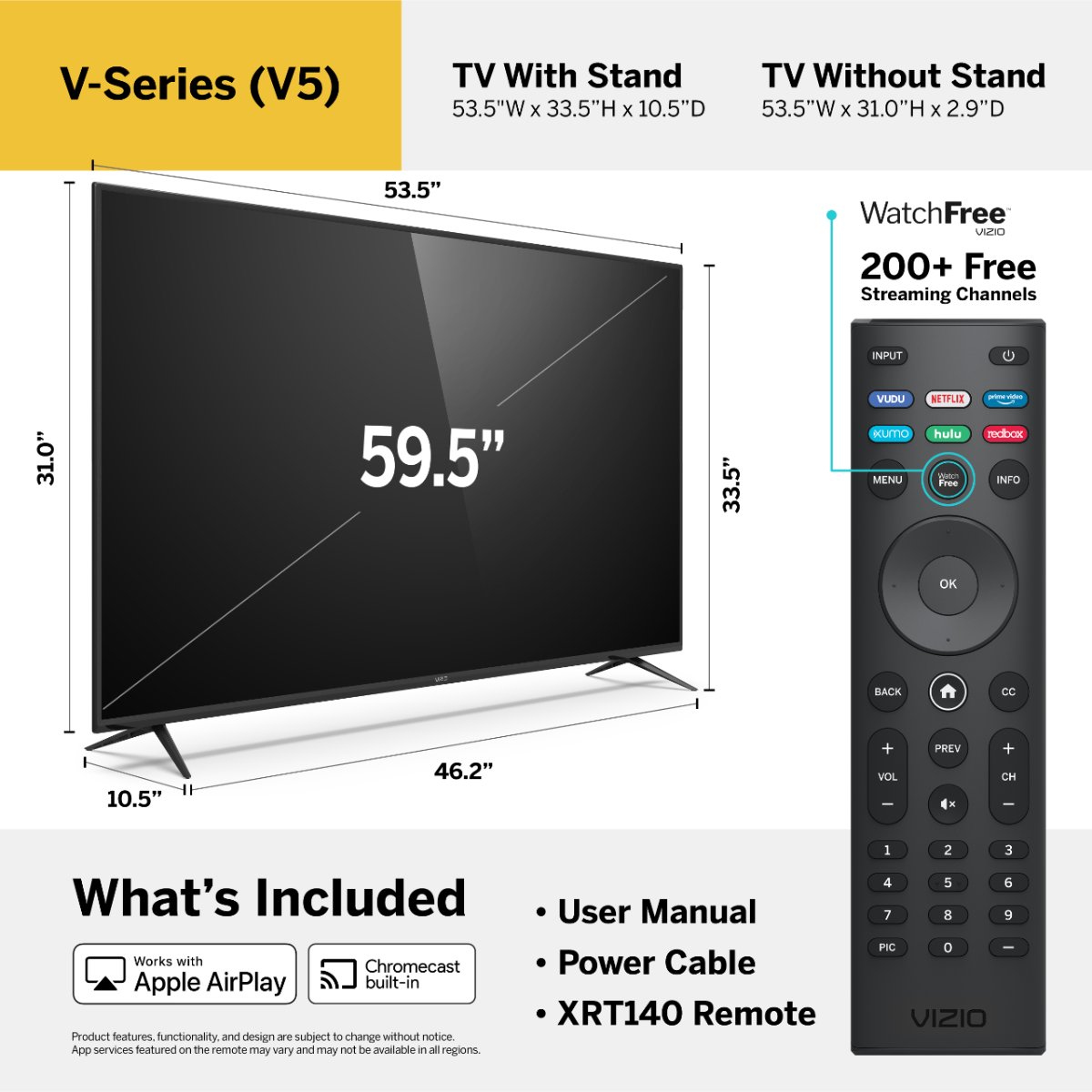 VIZIO 60" Class 4K UHD LED SmartCast Smart TV HDR V-Series V605-H - image 5 of 30