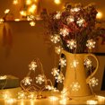 thumbnail image 1 of Poste De Luz, Luces De Hadas De Copo De Nieve, Cadena De Luces Led De 5 Pies Y 10 Led Con Pilas, Decoración Brillante Impermeable Para Bodas, Cumpleaños, Fiestas En Interiores Muyoka Hogar, 1 of 6