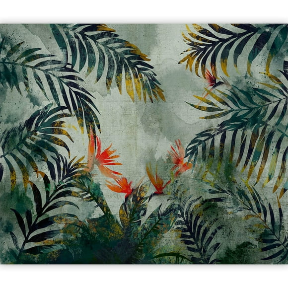 artgeist Wall Mural Nature 138x101 in - XXL Non-Woven Wallpaper Fleece Wall Decor Photo Print Picture Image Design Botanical Leaves Plants Flowers Floral b-A-0846-a-a
