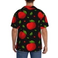 thumbnail image 7 of PAYOHTO Apples Mens Hawaiian Casual Short-sleeved Shirt Tropical Summer Beach Button Down Shirts, 7 of 7
