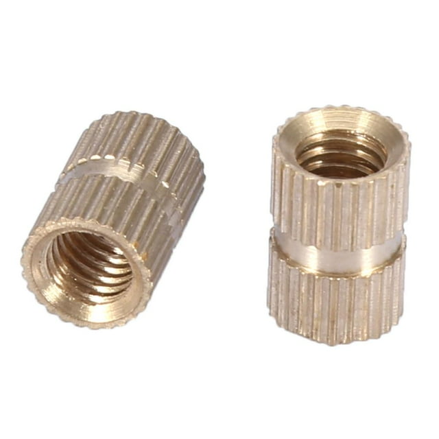 Embedded Nut, Brass Insert, Practical M6 Molded-In Insert, Knurled Insert, Compact Easy To Use For Fastening Supplies Fastener Replacement