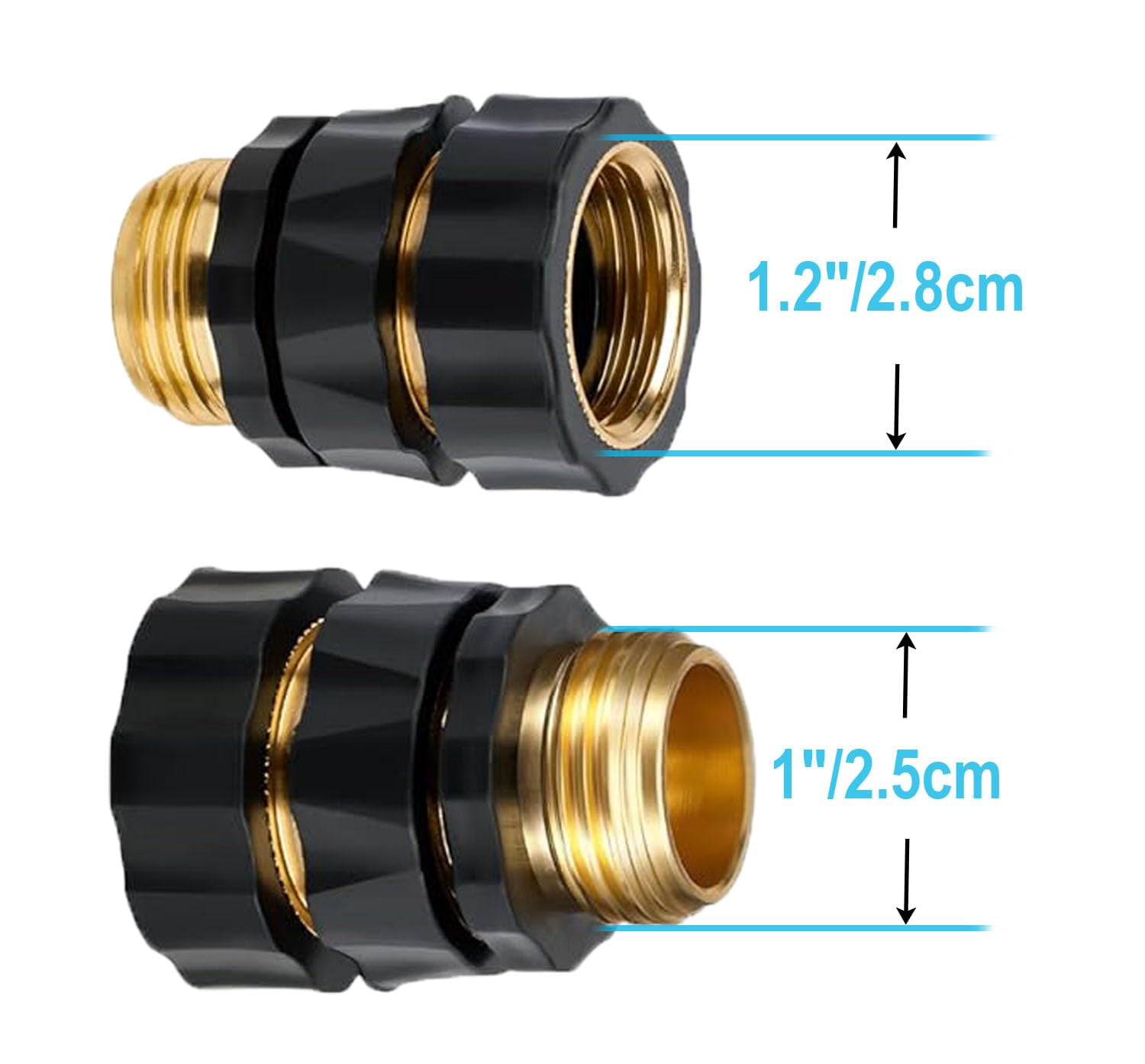3/4 Inch Male And Female Garden Hose Fitting Quick Connector, Quick Connect & Disconnect, No Tool Installation, Durable Metal Construction