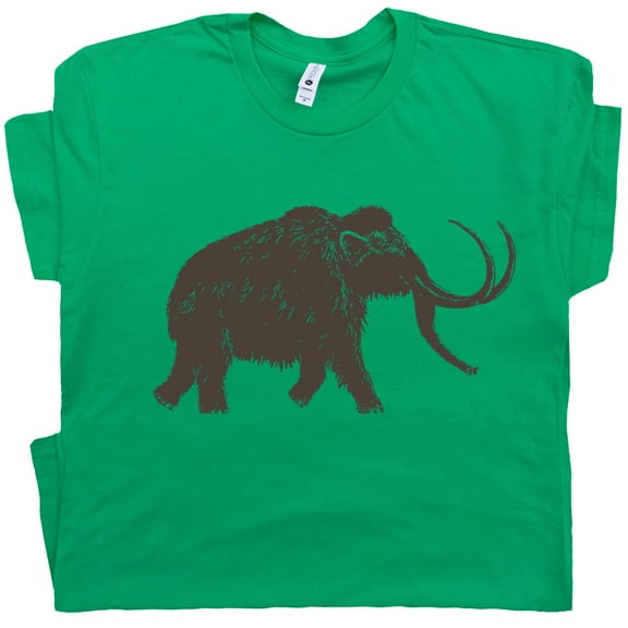 Big Woolly Mammoth T Shirt Vintage Elephant Shirts for Men Womens Cute Mastadon Dinosaur Ice Age Theme Cool Animal Retro Graphic Tee
