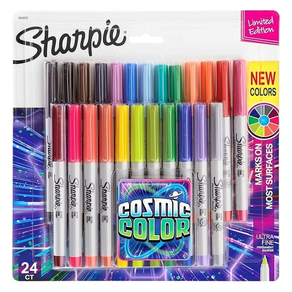 Permanent Markers Ultra Fine Point Cosmic Color Limited Edition 24 Count