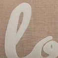 thumbnail image 3 of Tan Love Felt Applique Burlap Throw Pillow, 3 of 4
