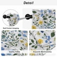 thumbnail image 5 of Blue Yellow Floral Spring Tier Curtains, Pastoral Green Summer Botanical Light Filtering Kitchen Curtains, 2Pcs Rod Pocket Half Window Treatments Panels for Sink Cafe Cabinet Camper 27.5x24 Inches, 5 of 9
