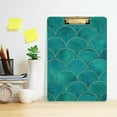 thumbnail image 6 of FMSHPON Mermaid Fish Scale Clipboard Hardboard Wood Nursing Clip Board and Pull for Standard A4 Letter 13x9 inches, 6 of 7